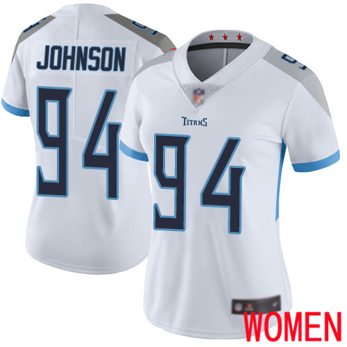 Tennessee Titans Limited White Women Austin Johnson Road Jersey NFL Football #94 Vapor Untouchable->women nfl jersey->Women Jersey